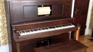 Fayette amp Cable Upright Player Piano Auld Lang Syne  FOR SALE [upl. by Hannie]