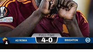 AS ROMA VS BRIGHTON 40 ALL GOALD amp HIGHLIGHTS2024 [upl. by Audrye]