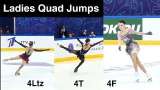 QUAD Jumps on Channel One Trophy  Alexandra Trusova Kamila Valieva Anna Shcherbakova Analysis [upl. by Sarette]