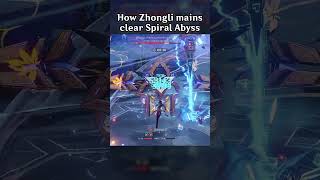 HOW ZHONGLI MAINS CLEAR SPIRAL ABYSS [upl. by Anitsyrhc639]