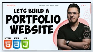 Personal Portfolio website using HTML CSS and JavaScript from scratch 🔥 [upl. by Kantor]