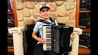 4979  Certified PreOwned Black Scandalli Air Junior Piano Accordion LMMH 34 72 2999 [upl. by Akenna]