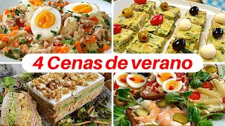 4 Recetas Para Cenas De Verano Rápidas Fáciles y Sanas ✌ [upl. by Naerb]