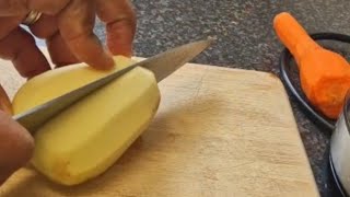 PREPARING CARROTS 🥕 AND POTATOES 🥔 [upl. by Rodolph]