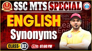 SSC MTS English Classes 2024 2  SSC MTS Synonyms  English for MTS 2024 by Sanjeev Sir  SSC RWA [upl. by Savior13]