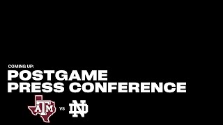 Texas AampM Postgame Press Conference Notre Dame [upl. by Crescin]