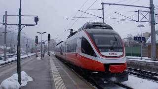 Bunter Zugverkehr im Schnee Bahnhof Mürzzuschlag am 2022018 Teil 2 [upl. by Elane]