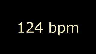 Metrónomo 124 bpm 44Volumen Alto  Para practicar ejercicios de Guitarra EléctricaBajoBatería [upl. by Christina]