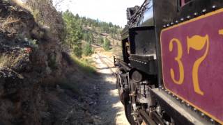 Kettle Valley Railroad 3716 280 cab ride TMandN and myself [upl. by Notliw523]