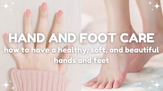 how to achieve a soft hands and feet 🩰hand and foot care guide [upl. by Drawets]