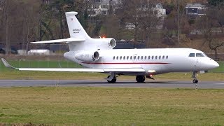 Dassault Falcon 8X ✈ Impressive TakeOff at Bern [upl. by Eimmat819]