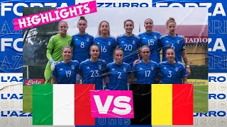 Highlights ItaliaBelgio 21  Under 23 Femminile  Amichevole [upl. by Earle]