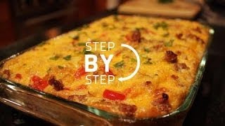 Breakfast Casserole Sausage Cornbread Casserole Recipe Easy Breakfast Casserole [upl. by Epuladaug]