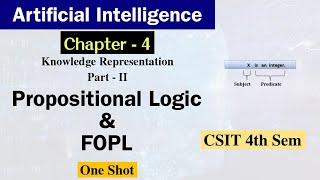 Artificial Intelligence  5  Propositional Logic and FOPL  Chapter 4 P2  CSIT 4th Sem [upl. by Hough]