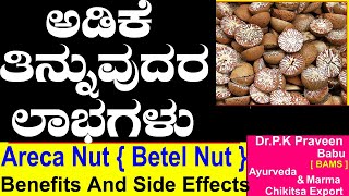 What R The Benefits Chewing Betel NutAyurveda tips in KannadaPraveen Babu  Areca Nut Side Effects [upl. by Aleak]