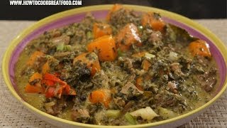 Jamaican Food  Beef Carrots Callaoo Cocount Milk Recipe  Scotch Bonnet [upl. by Felita]