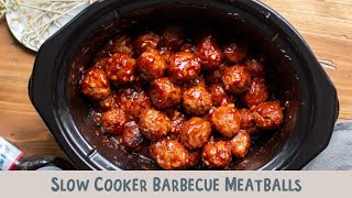 Slow Cooker Barbecue Meatballs [upl. by Asoj397]