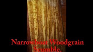 Paint Faux Wood Graining With Scumble on Narrowboat [upl. by Barn76]