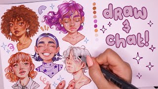 lets do some Marker Portrait Studies and Catch Up [upl. by Drahnreb]