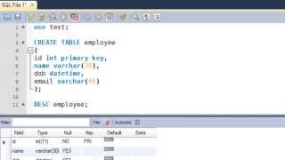 SQL Tutorial  9 Create Table Statement [upl. by Arnst]