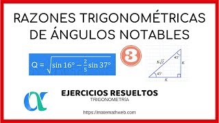 Razones trigonométricas de ángulos notables de 37 y 53 [upl. by Pan]