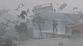 Hurricane Milton Scariest Tornado Moments Ever Caught On Camera  Fort Myers Florida USA [upl. by Valsimot]