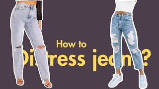 How To Deconstructed Denim  4 SIMPLE Ways to Revamp Old Jeans [upl. by Rusticus]