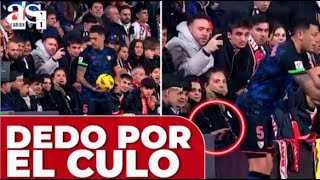 Un aficionado mete un dedo en el culo a LUCAS OCAMPOS en el RAYO VALLECANO  SEVILLA [upl. by Meer]