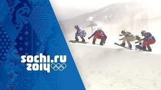 Amazing Big Final  Pierre Vaultier Wins Snowboard Cross Gold  Sochi 2014 Winter Olympics [upl. by Belayneh]