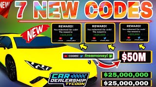 NEW UPDATED CODES 📢📢 Car Dealership Tycoon Roblox New Codes 2023  Car Dealership Tycoon Codes [upl. by Mitchell223]