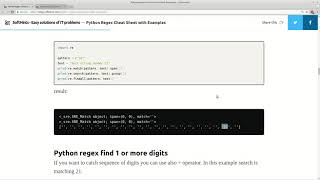 python regex cheat sheet with examples [upl. by Olenta]