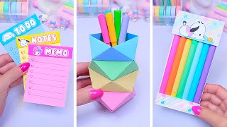 Easy paper craft ideas  Paper crafts DIY  School supplies  Back to school  Miniature crafts [upl. by Ollecram]