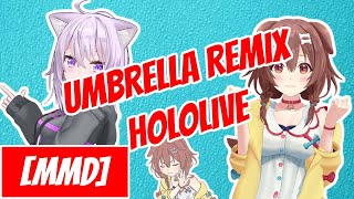 【MMD】Hololive  Okayu amp Korone dances Umbrella Remix [upl. by Nylannej]