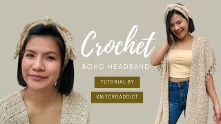 Easy Crochet HeadBand Tutorial Beginner Friendly Crochet Scrap Yarn Projects [upl. by Oninotna]