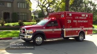 LAFD Rescue Ambulance 29 Arriving on Scene [upl. by Hortensa]