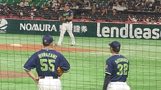 ２０２４年６月１１日試合前の東京ヤクルトスワローズ＠みずほペイペイドーム 山田哲人 村上宗隆 長岡秀樹 武岡龍世 オスナ 北村拓己 松本直樹 [upl. by Adia]