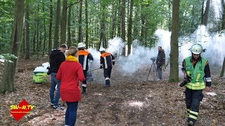 Großübung  Waldbrand zwischen Volkach und Rimbach [upl. by Analem]