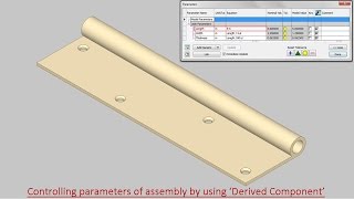 Controlling parameters of assembly by using Derived Component Video Tutorial Autodesk Inventor [upl. by Rockwell]