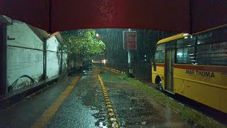 12 Hours of walking in Rain at Night  Relaxing ASMR Rain Sounds for sleep amp study [upl. by Euqnomod485]