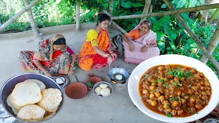 তনু আজ বাড়িতেই হোটেলের মতন Chole Bhature বানিয়ে খাওয়ালো  Chana Masala Restaurant Style [upl. by Elyag]