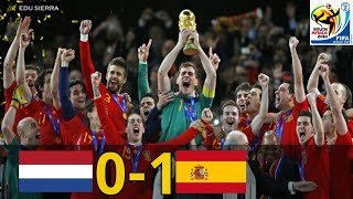 ⚽► España vs Holanda 10 FINAL MUNDIAL SUDÁFRICA 2010  Extended Highlights 11072010 [upl. by Arquit]