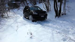 salita con neve ghiacciata freelander 2 [upl. by Aseuqram]