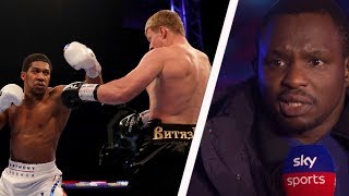 Dillian Whyte reacts to Anthony Joshuas knockout victory over Alexander Povetkin [upl. by Annorah]