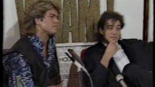 WHAM PRESS CONFERENCE AUSTRALIA 1985 GEORGE MICHAEL amp ANDREW RIDGELEY [upl. by Donough302]