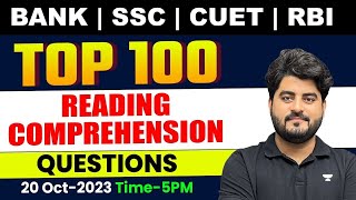 SBI PO 2023  SBI PO English  100 Reading Comprehension Questions  English for SBI PO  Vishal Sir [upl. by Tolmach]