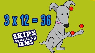 Twelves Song  Skip’s Counting Jams Multiplication Facts  12 Times Tables [upl. by Boswall]