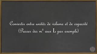 Convertir entre unités de volume et de capacité [upl. by Nosde]