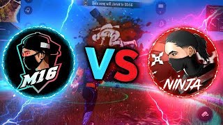 rom M16 vs ninja ff  FREE FAIRE 😱🔥فريفاير freefire [upl. by Iroak]