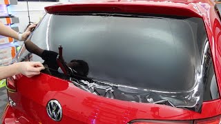 Back Window Tint VW GOLF Made EASY [upl. by Selyn]