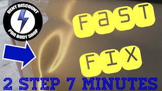 PDR 7 Minute Fix  4in Dent Removal  2 Steps Method No Paint No Filler [upl. by Burrell116]